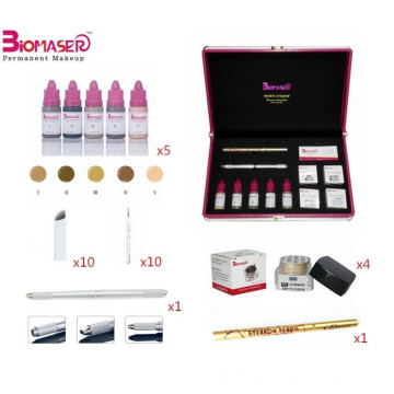 Kit de maquillaje permanente para cejas, kit microfibra para maquillaje